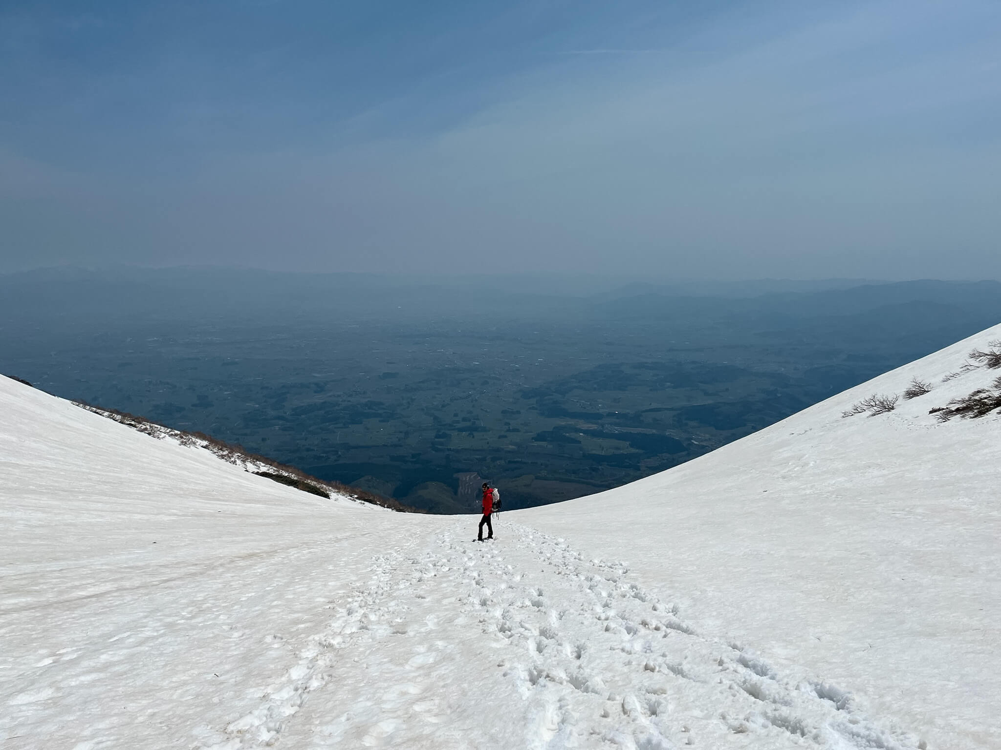 素晴らしい景色を見下ろしながら下山