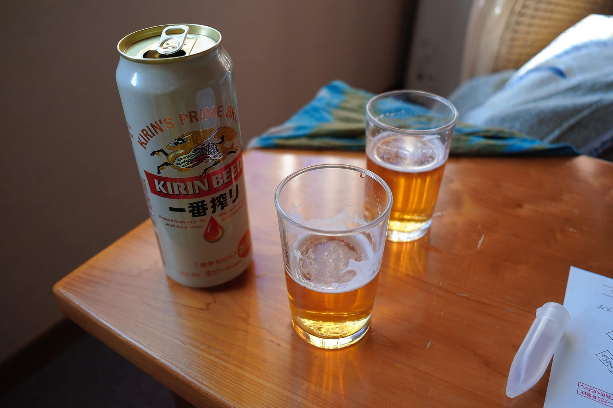 ビールで乾杯