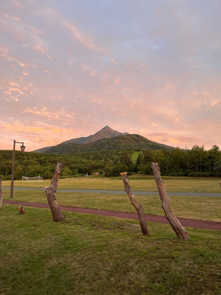 夕食の席から見る利尻山2