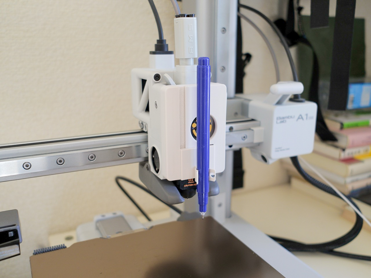Bambu Lab A1 miniにペンプロッターのパーツを取り付ける